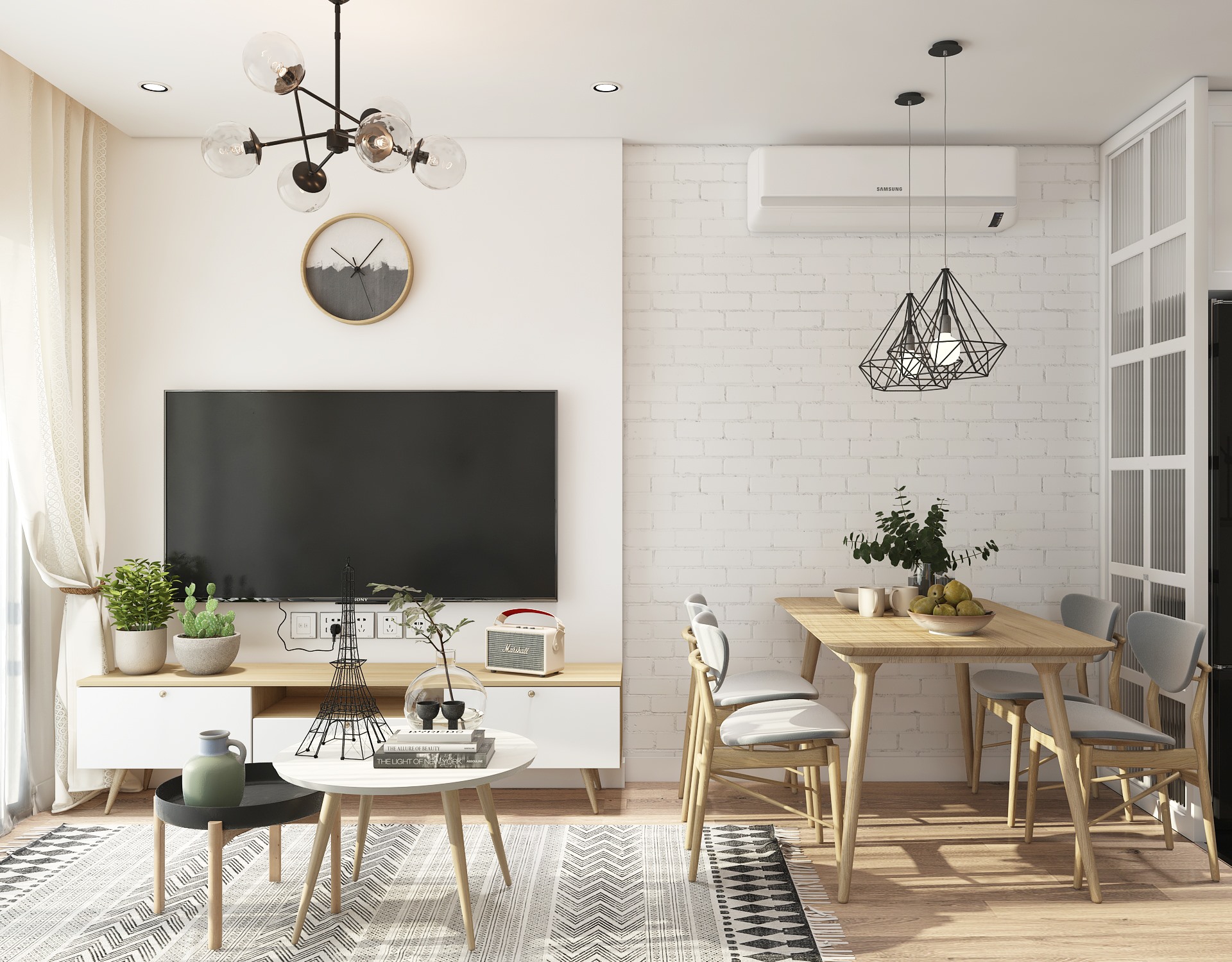 Phòng khách mang đậm phong cách thiết kế nội thất đơn giản, sang trọng và tinh tế