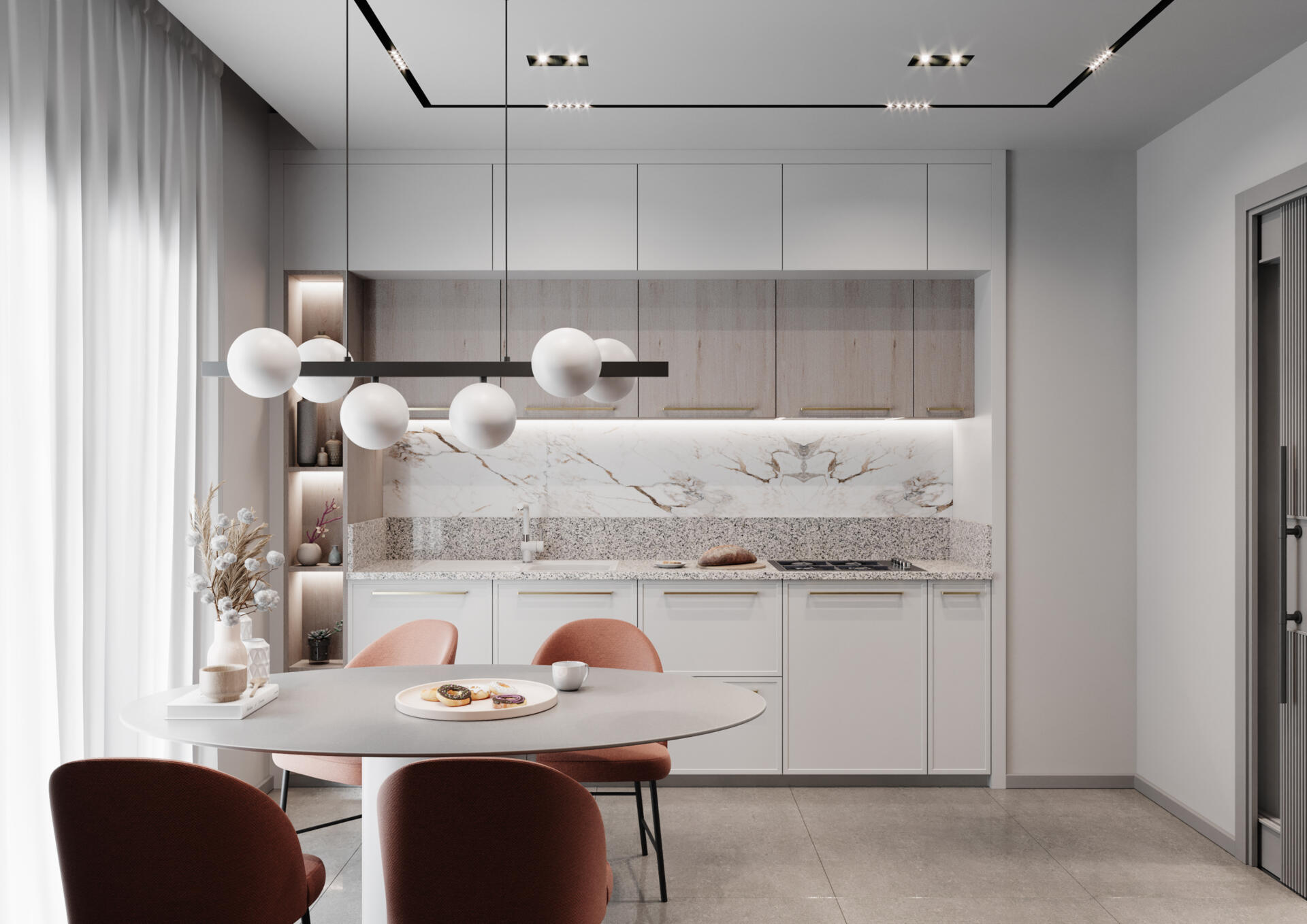 thiết kế nội thất nhà bếp chung cư